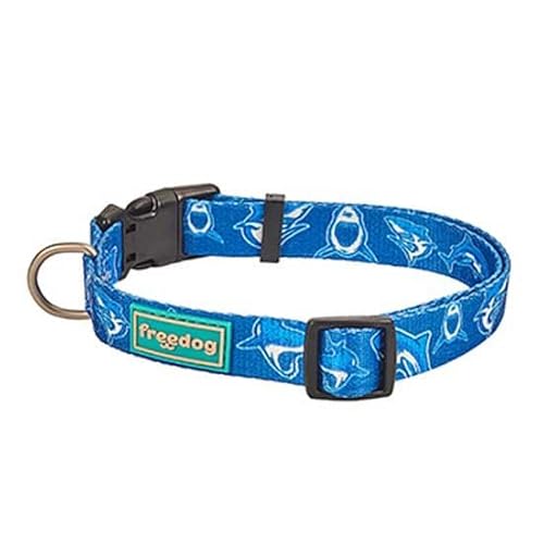 FREEDOG Blue Shark Halsband, 10 mm x 20/35 cm, T-XS von Freedog