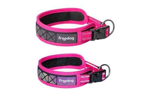 FREEDOG Borealhalsband, Fuchsia, 15 mm x 30/42 cm von Freedog