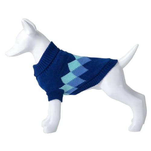 FREEDOG Pullover, Blau, Rhombus, 40 cm von Freedog