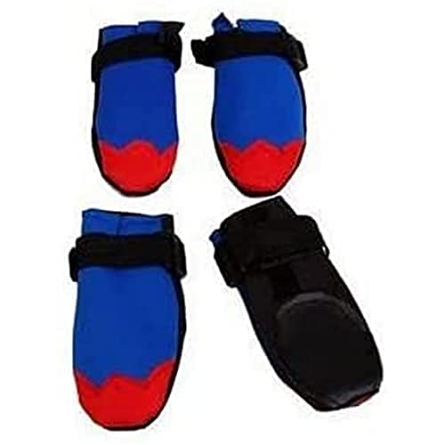 Freedog FD6000074 - Neoprenstiefel, für Hund, Blaue/rote Farbe von Freedog