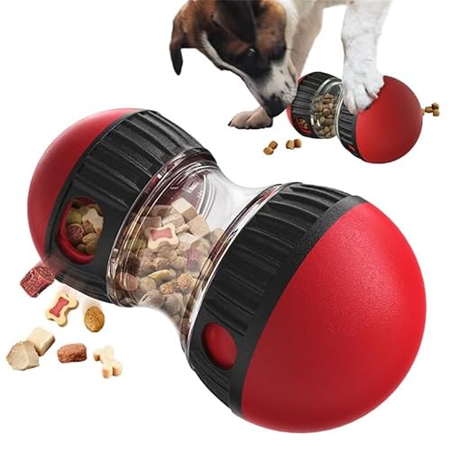 Freefire Rolling Feeder Hundespielzeug,Treat Ball Interactive Dog Cat Puppy Toy, Automatic Puzzle Funny Pet Slow Feeder, Verbessert die Verdauung des Hundes (Rot) von Freefire