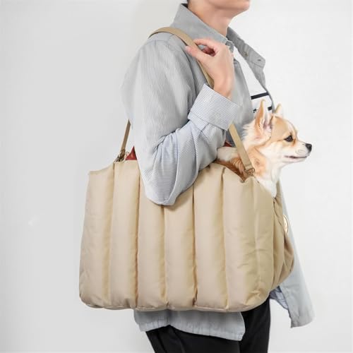 Hundetasche, Katzentragetasche, weiche Hundetragetasche für mittelgroße Hunde, Welpentragetasche für kleine Hunde, stützendes Kissen, Hundetasche für kleine Hunde, Tragetasche für Reisen, Einkaufen, O von Freefire