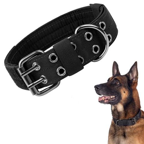 Taktisches Halsband, verstellbar, Militär-Upgrade, taktisches Hundehalsband, Militär-Nylon, verstellbar, reflektierend, mit Griff und robuster Metallschnalle für mittelgroße und große Hunde von FreesKill