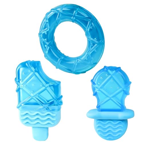 Frenaki Kühlendes Gummi-Hundespielzeug für den Sommer, kühlendes Kauspielzeug für Haustiere, Wassereinspritz-Gefrierstab für Hunde, lustiges, einfrierbares Welpen-Beißspielzeug (D) von Frenaki