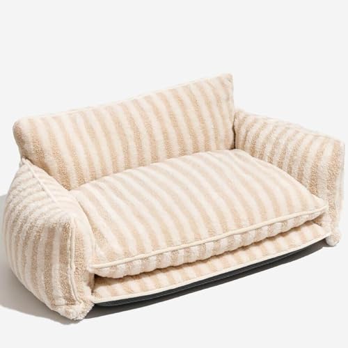 FresQa Haustier-Sofa kann zerlegt und für Winterwärmetiefschlaf gewaschen Werden. Großes Hundestreukissen,Beige,XL von FresQa