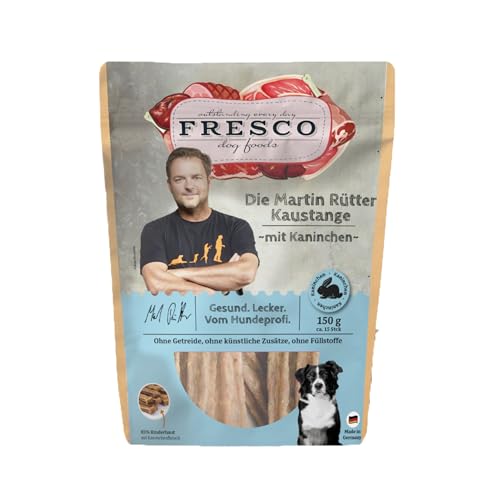 FRESCO Dog Martin Rütter Leckerli | Kaustangen aus 85% Rinderhaut und 15% Kaninchenfleisch 150g | weizenfrei und aus 100% frischen Zutaten | für die Zahnpflege | gesund und natürlich von Fresco Dog