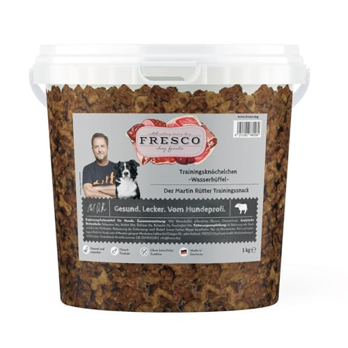 FRESCO Dog Martin Rütter Trainingsknöchelchen Wasserbüffel 1kg | Hundeleckerlies | aus frischem Fleisch | 100% frische Zutaten | für Belohnung, Training und als Snack für Zwischendurch von Fresco Dog