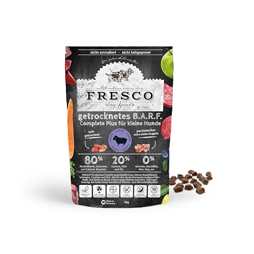 FRESCO Dog TrockenBarf Complete Plus Lamm 2,5kg | Barf Trockenfutter getreidefrei für kleine Hunde | gesund und natürlich | ohne künstliche Zusätze | Made in Germany von Fresco Dog