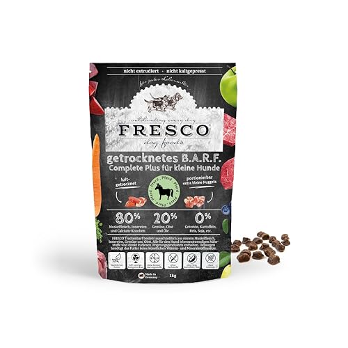 FRESCO Dog Complete Plus Trockenbarf Pferd 2,5kg | natürliches Trockenfutter für kleine Hunde aus frischem Fleisch, Obst und Gemüse | 100% frische Zutaten | ohne künstliche Zusätze von Fresco Dog