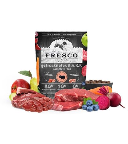 FRESCO Dog Trockenbarf Complete Plus Rind 2,5kg | getreidefreies Barf Trockenfutter für kleine Hunde aus frischem Fleisch, Obst und Gemüse |100% natürliche Zutaten | ohne künstliche Zusätze von Fresco Dog