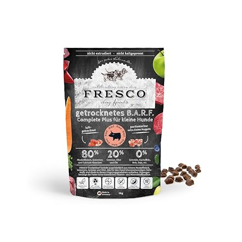 FRESCO Dog Trockenbarf Complete Plus Rind 2,5kg | getreidefreies Barf Trockenfutter für kleine Hunde aus frischem Fleisch, Obst und Gemüse |100% natürliche Zutaten | ohne künstliche Zusätze von Fresco Dog