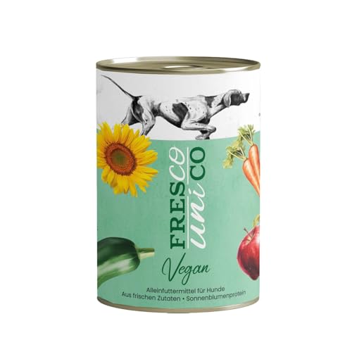 FRESCO Dog Unico Vegan Nassfutter gesund und natürlich veganes Hundefutter hypoallergen 12x400g von Fresco Dog