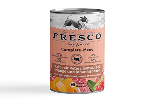 Fresco Dog Complete-Menü Kalb mit Petersilienwurzel, Mango und Johannisbeere (haltbares B.A.R.F.) von Fresco Dog