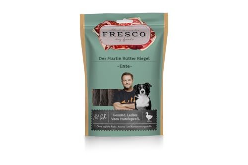 Fresco Riegel Ente | 100 g | Natürlicher Monoproteinsnack für Hunde aus Entenfleisch | Kann zur gesunden Ernährung beitragen | Ideal für unterwegs von Fresco Dog