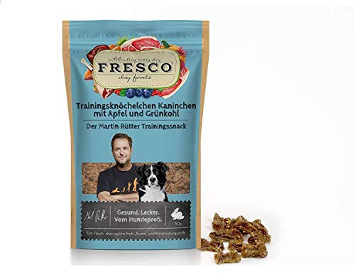 Fresco Dog Martin Rütter Trainingsknöchelchen Kaninchen mit Apfel & Grünkohl 10x150g von Fresco Dog