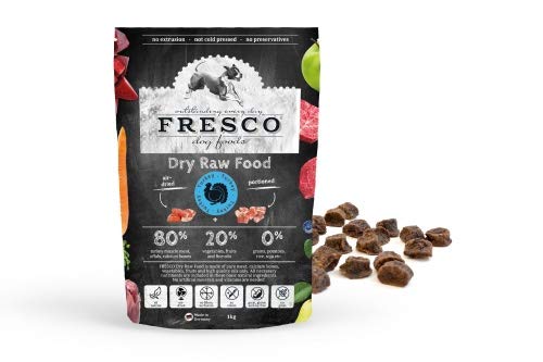 FRESCO Dog Complete Plus Trockenbarf Pute 2,5kg | Barf Trockenfutter für Hunde aus frischem Fleisch, Obst und Gemüse | 100% natürliche Zutaten | ohne künstliche Zusätze von Fresco Dog