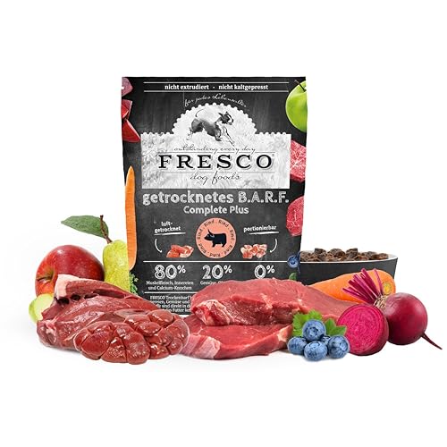 FRESCO Dog Complete Plus Trockenbarf Rind 2,5kg | Hunde Trockenfutter aus frischem Fleisch, Obst und Gemüse | getreidefreies Barf | 100% natürliche Zutaten | ohne künstliche Zusätze von Fresco Dog