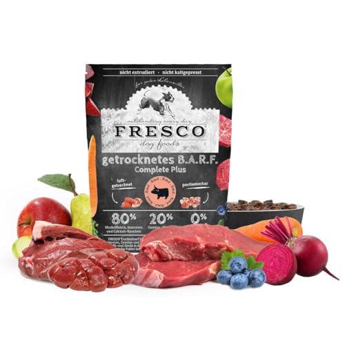 FRESCO Dog Complete Plus Trockenbarf Rind 2,5kg | Hunde Trockenfutter aus frischem Fleisch, Obst und Gemüse | getreidefreies Barf | 100% natürliche Zutaten | ohne künstliche Zusätze von Fresco Dog