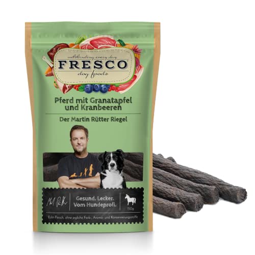 Fresco - Martin Rütter Riegel Pferd mit Granatapfel und Kranbeeren 100g von Fresco Dog