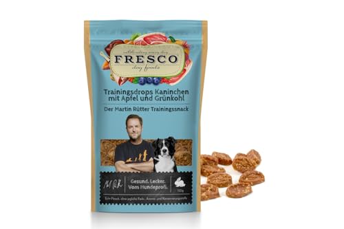 Martin Rütter Trainingsdrops Kaninchen mit Apfel und Grünkohl | Premium Hunde Snacks | Gesund und Natürlich | Getreidefrei | ohne künstliche Zusätze | Fleischprodukt | Monoprotein | Made in Germany von Fresco Dog