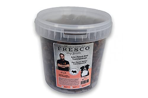 Fresco Dog Martin Rütter Trainingsdrops Rind 1kg-Eimer | Trainingssnack für Hunde | gesund und natürlich | getreidefrei | ohne künstliche Zusätze | Made in Germany von Fresco Dog