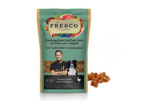 Martin Rütter Trainingsknöchelchen Ente mit Birne und Mangold | gesund und natürlich | getreidefrei | Fleischprodukt Monoprotein | Made in Germany von Fresco Dog