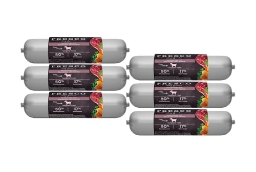 Fresco Dog Barf Wurst Complete-Menü WEIDEZIEGE mit STECKRÜBE und KÜRBIS | 6 x 400g Hundefutter von Fresco