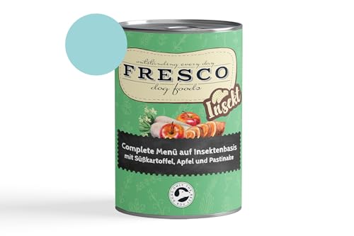 Fresco Complete-Menü 6 x 400g Insekt m. Süßkartoffel, Apfel & Pastinake (haltbares B.A.R.F.) | ohne künstliche Zusätze | Getreidefrei | schonend dampfgegart von Fresco