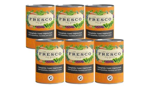 Fresco Complete-Menü Vegetarisch 6 x 400g Kartoffeln, Karotten & Kürbis | schonend dampfgegart | Frei von schlecht verdaulichen Füllstoffen | optimale Ergänzung zu den Fleisch Menüs von Fresco von Fresco