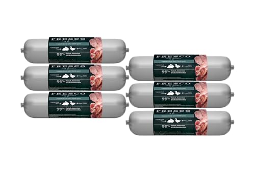 Fresco Dog Barf Wurst Complete-Menü Kaninchen und Ente | 6 x 400g Hundefutter von Fresco