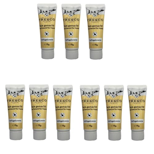 Fresco Fein Gemacht! Geflügelcreme | 9er Pack | 9 x 75 g | Naschwurst für Hunde | Kann unterstützend Sein für den empfindlichen Hundemagen | Kann eine optimale Ergänzung Sein von Fresco Dog