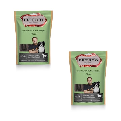 Fresco Martin Rütter Riegel Pferd | Doppelpack | 2 x 100 g | Ergänzungsfuttermittel für Hunde | Natürlicher Monoproteinsnack aus reinem Pferdefleisch | In Riegel-Form von Fresco