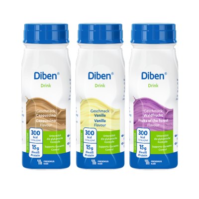 DIBEN DRINK Mischkarton 1.5 kcal/ml Trinkflasche 24X200 ml von Fresenius Kabi Deutschland GmbH