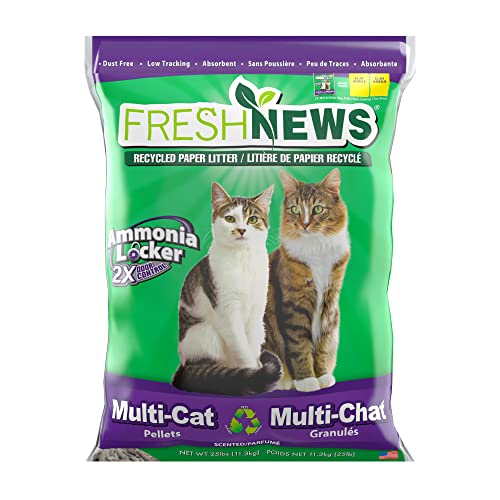 Fresh News Multi Cat Katzenstreu, Nicht klumpend, Papier, 11,3 kg Beutel von Fresh News