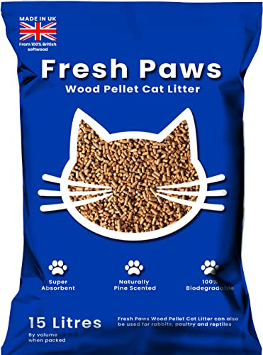 Fresh Paws Premium Holzpellet-Katzenstreu von Fresh paws