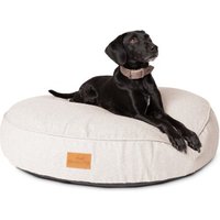 Freudentier kuscheliges Hundebett mit Memory Foam ⌀100cm hellgrau 1 m von Freudentier