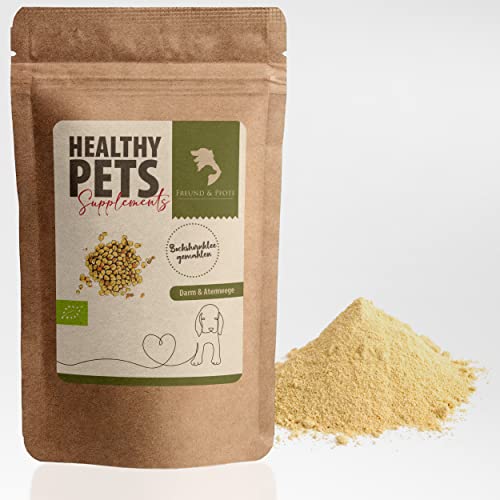 Freund&Pfote Healthy Pets Bio Gemahlene Bockshornkleesamen Hund | Natürliches Bockshornklee Pulver | artgerechtes Einzelfuttermittel | Bio Bockshornklee Hunde | plastikfrei verpackt (1000 Gramm) von Freund & Pfote