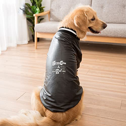 Freyamy Hundemantel Winterjacke für Hunde,Hundejacke wasserdicht PU Leder Haustier Klediung für kleine mittelere große Hunde 3XL von Freyamy