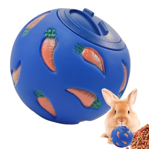 Bunny Treat Ball – Interaktives Leckerli-Ball für Haustiere, Spaß & Übung für Kaninchen, Meerschweinchen, Frettchen, Katzen & mehr – PVC bissfestes Slow Feeder Snack-Spielzeug für kleine Tiere – 7,5 x von Frfik