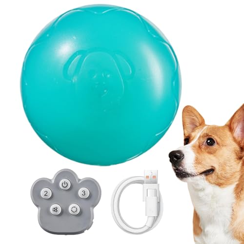 Frfik Aktiver rollender Ball für Hunde, 3 verstellbare Gänge, Hundespielzeugbälle, Welpenspielzeug, lustiges interaktives Spielen für Haustiere, Hunde, Welpen von Frfik