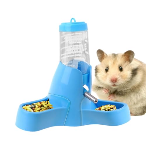 Frfik Hamster-Wasserspender – Automatischer Futter- und Wasserspender ohne Tropfen für Kleintierkäfig – 80 ml Hamster-Wasserflasche Wasserspender für Käfig von Frfik