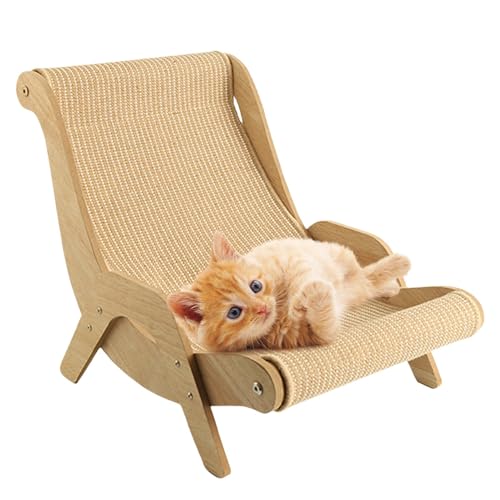 Frfik Katzenkratzbett | Sisal Katzenstuhl Stabiler Schaukelstuhl - Katzen-Lounge-Sessel, Multifunktionaler Katzenkratzer, Katzenkratzer Strandkorb für Garten, Wohnzimmer, Schlafzimmer, Innenbereich, von Frfik