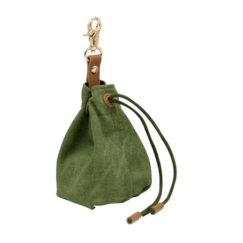 Frfik Leckerli-Tasche für Hunde, 17,8 cm, Haustier-Trainingstasche, Leinen-Beutel für Haustiere, Futter-Snack, Belohnungstasche, hygienischer und leicht zu reinigender Futterspender für Welpen, Reisen von Frfik