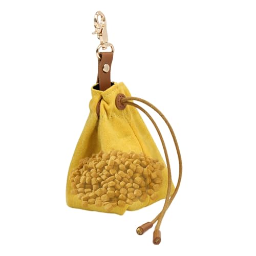 Frfik Leckerli-Tasche für Hunde, 17,8 cm, Haustier-Trainingstasche, Leinen-Beutel für Haustiere, Futter-Snack, Belohnungstasche, hygienischer und leicht zu reinigender Futterspender für Welpen, Reisen von Frfik