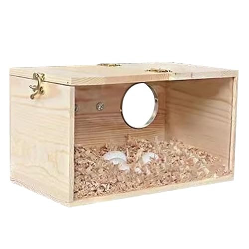 Frfik Papageienbrutkasten aus Holz, Vogelnest, Brutkasten aus Holz, Sittichbrutkasten, Vogel-Nisthaus, Papageienzucht, Paarungsbox für Wellensittiche, Nymphensittiche, Finken von Frfik