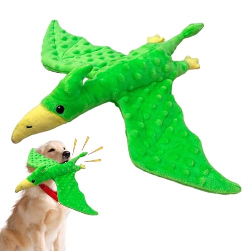 Frfik Quietschendes Hundespielzeug - 17,32 Zoll Gefülltes Pterodaktylspielzeug für Hunde | Plüschtier Sound Latex Spielzeug | Hundezahnreinigung Weiches Kuschelspielzeug für Kleine Mittlere und Große von Frfik