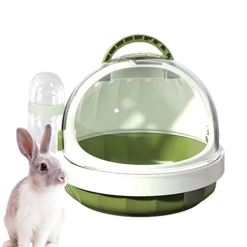 Hamster-Tragetasche, tragbarer Kleintier-Reisekäfig, Hamstertasche, Panorama-Tasche, Meerschweinchen-Reisetasche, mit abnehmbarer Wasserflasche für Tiere von Frfik