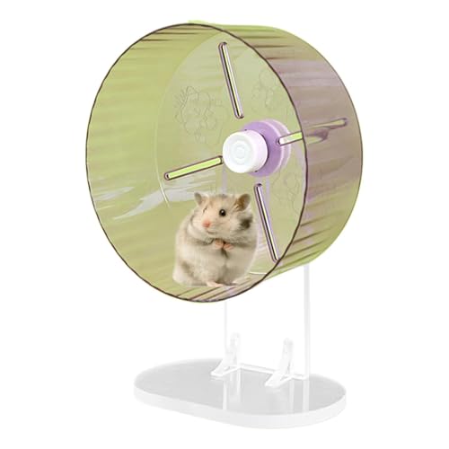 Hamsterrad – Leises Laufrad | Leises Spinner Übungsrad mit verstellbarem Ständer | Acryl Großer Durchmesser für Syrischer Hamster, Chinchilla, Rennmäuse & Mäuse Kleintiere von Frfik