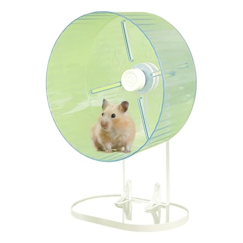 Hamsterrad – Leises Laufrad | Leises Spinner Übungsrad mit verstellbarem Ständer | Acryl Großer Durchmesser für Syrischer Hamster, Chinchilla, Rennmäuse & Mäuse Kleintiere von Frfik