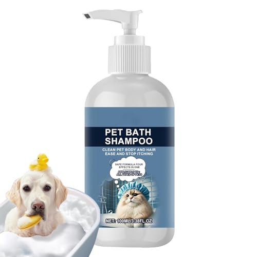 Hundeshampoo – 100 ml desodorierendes Hundepflege-Shampoo, frisches, beruhigendes Hunde- und Welpen-Shampoo – natürliche, sanfte Formel für Haustiere, Welpen und Hunde von Frfik